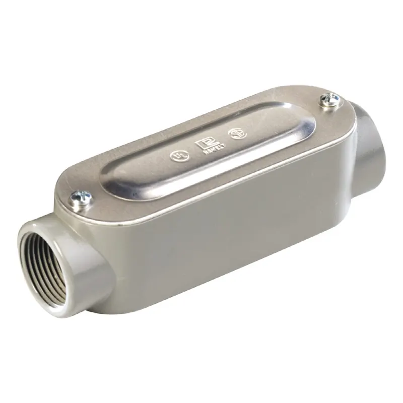 Caja oval roscada tipo C de 1 1/2 (38.1 mm) Incluye tapa y tornillos.