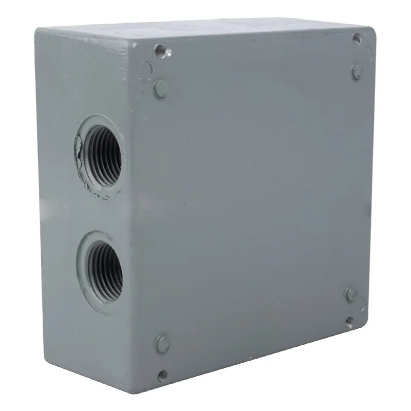 Caja Condulet Cuadrada de 3/4 (19.05 mm) con 4 bocas a prueba de intemperie.