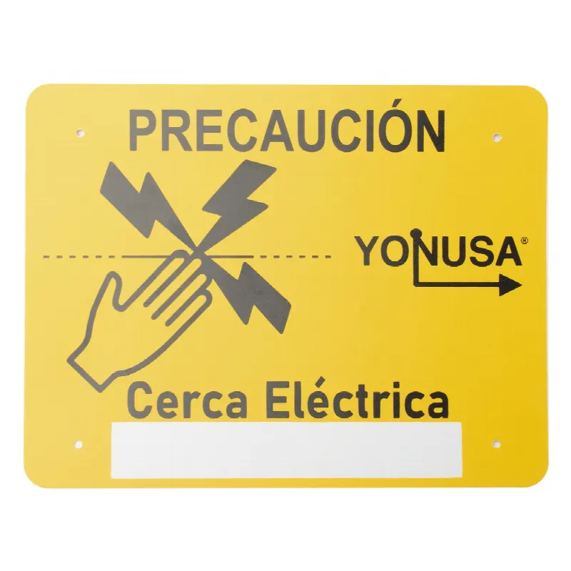 Letrero de Precaución / Estireno Serigrafiado 2 Tintas / Protección UV / 4 Perforaciones / 21.8 x 17 cm