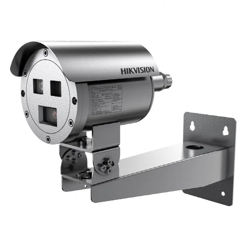 Bala IP Térmica Dual / Térmico 3.6 mm (256×192) + Óptico 4.3 mm (4 MP) / Termométrica / Detección de Temperatura (-20°C a 650°C) / IP68 / 30 m IR / Antiexplosión/ Anticorrosión