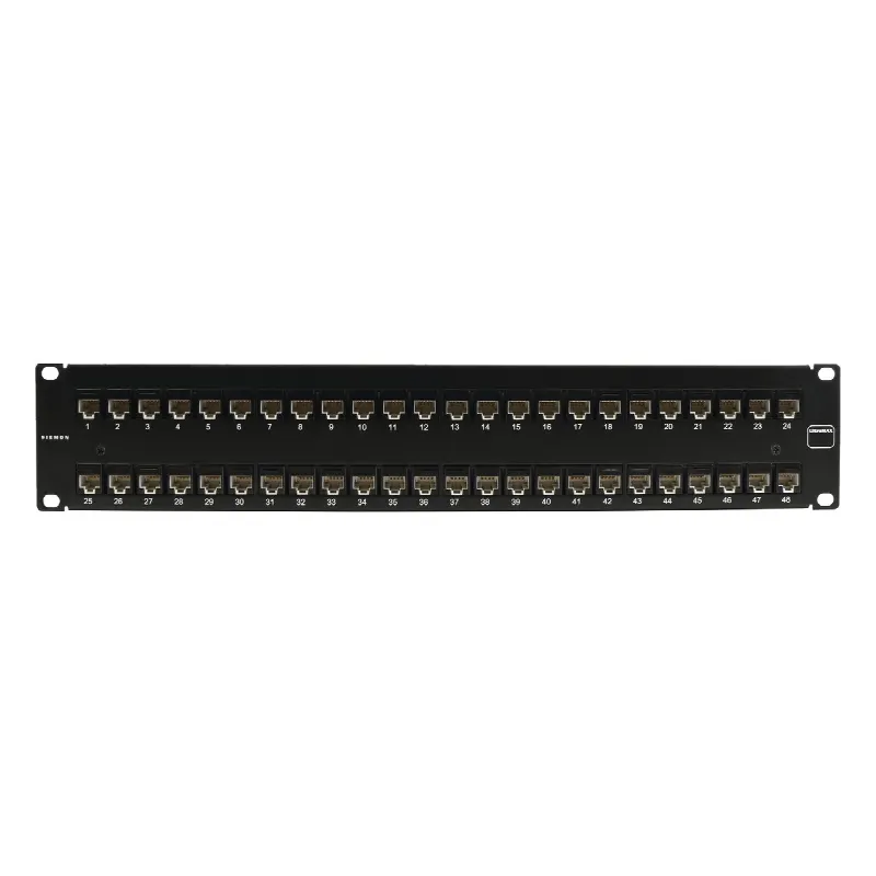 Patch Panel UltraMAX. UTP, Precargado con Jacks Cat6, 48 Puertos, Plano, 2U