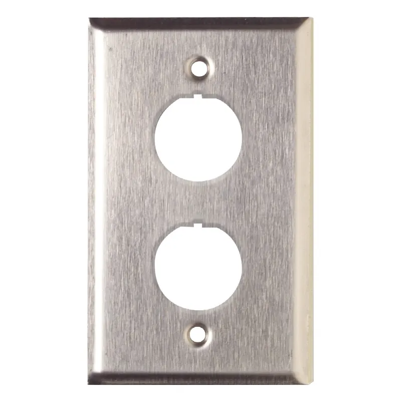 Placa de Pared Reforzada, de Acero Inoxidable, Para Uso Industrial, de 2 Puertos