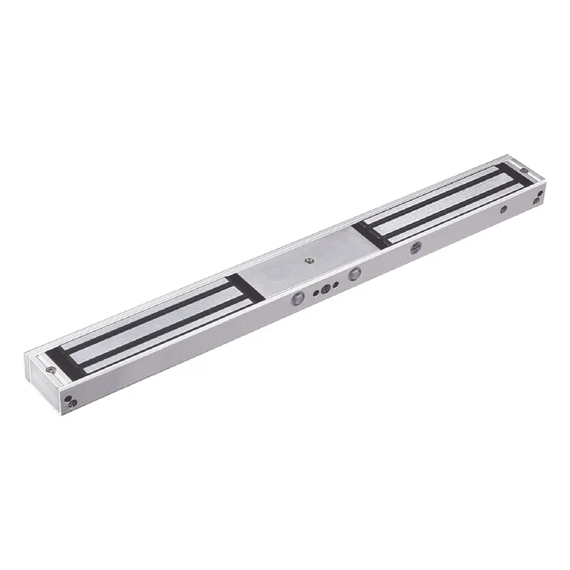 Chapa Magnética Doble para Aplicación en Puertas de Doble Hoja. 1200 lbs(x 2). LED indicador ultrabrillante