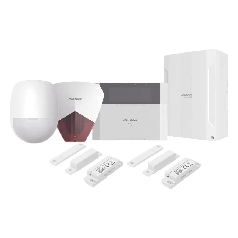 KIT Panel de Alarma HYBRID PRO / 1 Panel Híbrido / 1 Teclado LCD / 1 PIR / 2 Contactos Magnéticos / 1 Sirena Roja