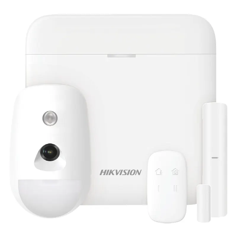 (AX PRO) KIT de Alarma AX PRO con GSM (3G/4G) / Incluye: 1 Hub / 1 Sensor PIR con Cámara / 1 Contacto Magnético / 1 Control Remoto / WiFi / Compatible con Hik-Connect P2P
