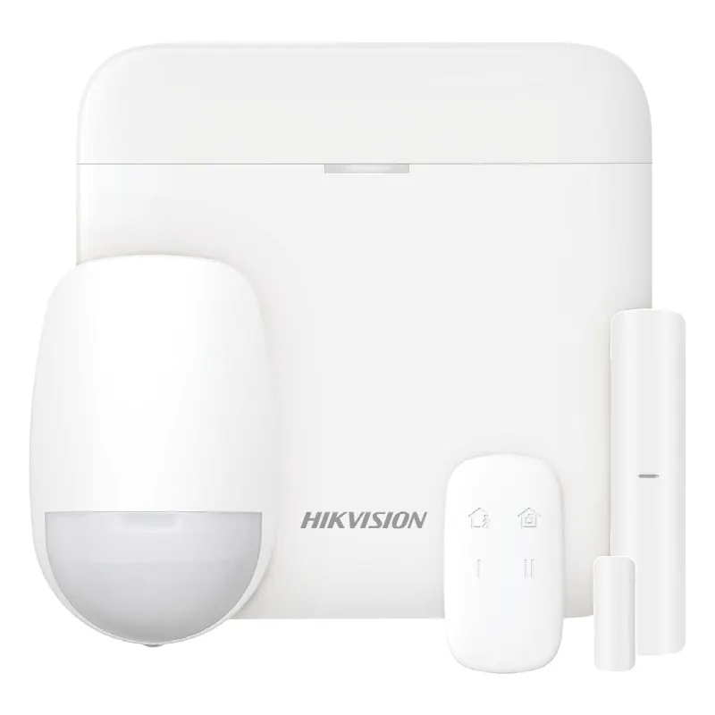 (AX PRO) KIT de Alarma AX PRO con GSM (3G/4G) / Incluye: 1 Hub con bateria de respaldo / 1 Sensor PIR / 1 Contacto Magnético / 1 Control Remoto / Wi-Fi / Compatible con Hik-Connect P2P