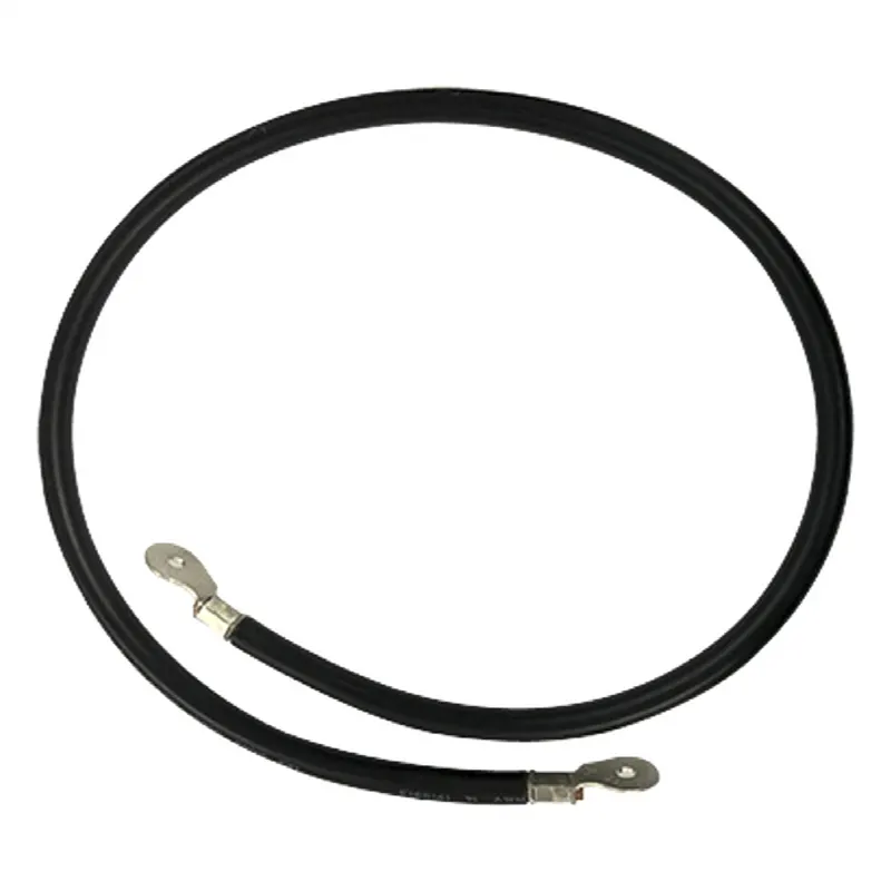 Cable para Baterías, 1 m, Negro, Calibre 2 AWG con Terminales de Ojo en Ambos Extremos