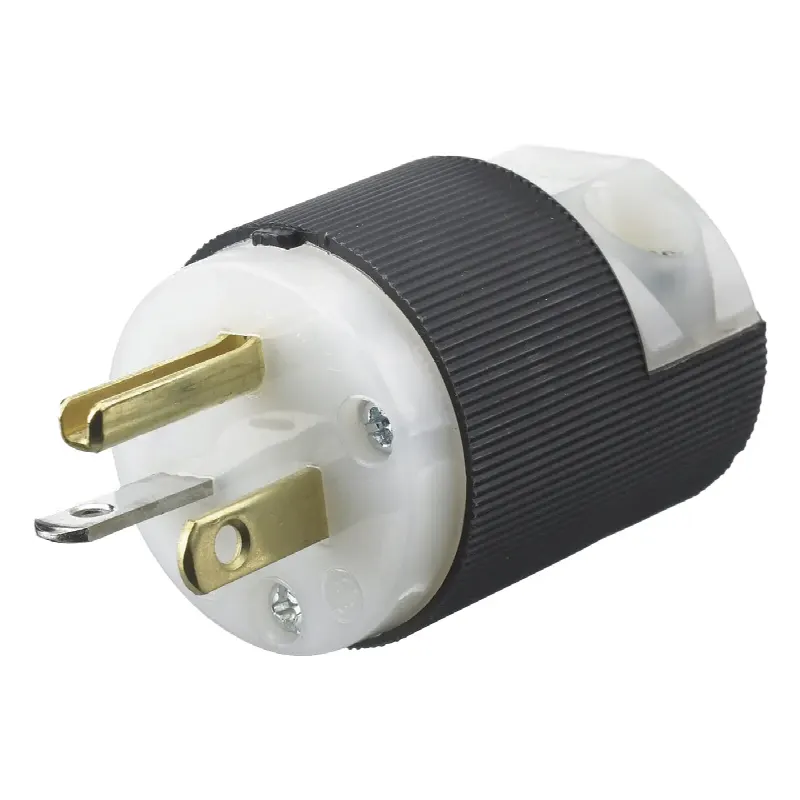 Clavija Entrada Recta/ 20 A 125 V/ 2 Polos 3 Hilos/ Nema 5-20 P/ Grado Industrial- Comercial.
