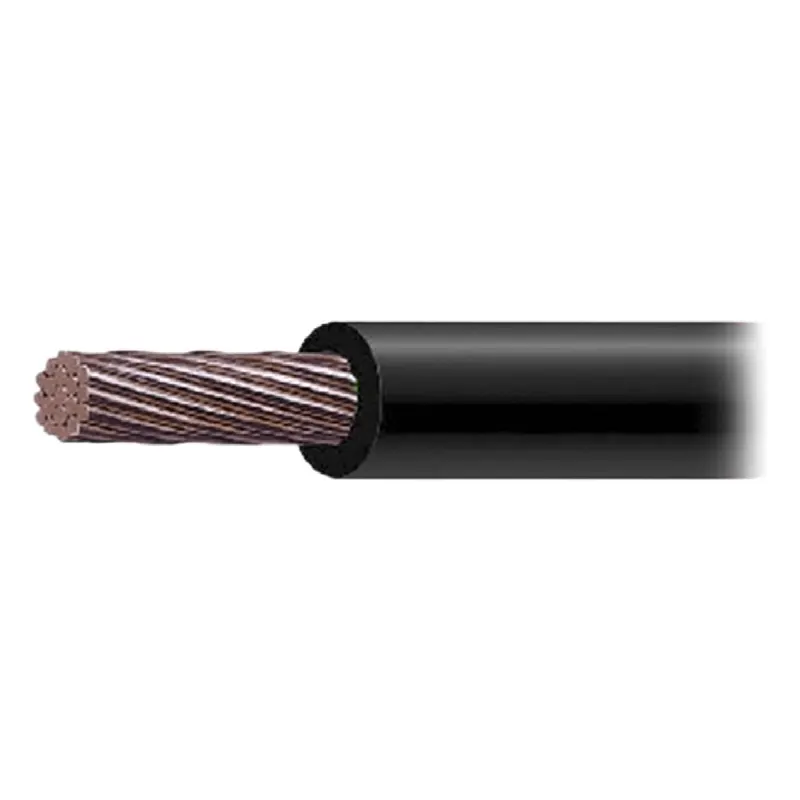 Cable Eléctrico de Cobre Recubierto THW-LS Calibre 2/0 AWG 19 Hilos Color Negro (100 metros (328 ft)).