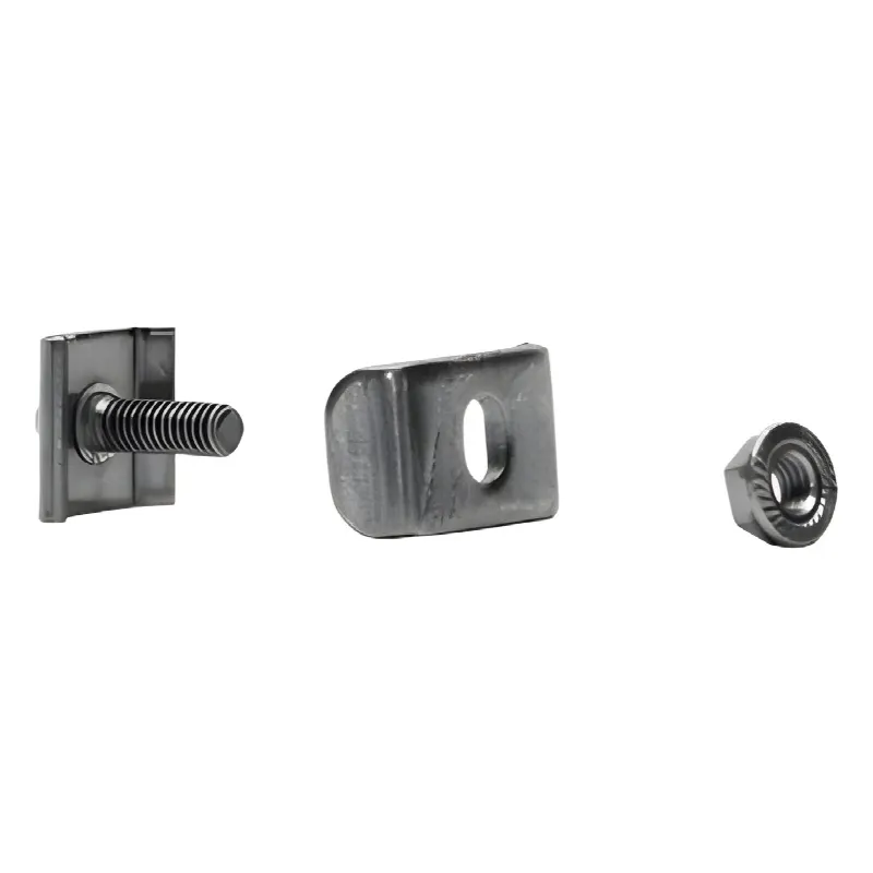 Kit 2 para unir tramos de charola, clema mediana, mas tornillo encastardo, con acabado Electro Zinc