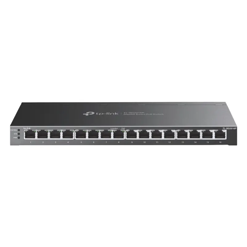 Switch Omada SDN Administrable 16 puertos 10/100/1000 Mbps / 8 Puertos PoE Inteligente af/at / Administración centralizada OMADA SDN / Presupuesto PoE 120W