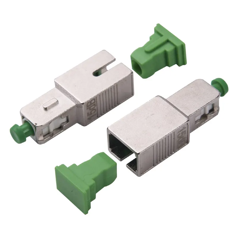 Atenuador óptico macho-hembra con conector SC/APC de 15dB para fibra Monomodo