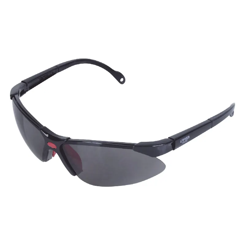Lentes de seguridad modelo Orión negro, armazón de plástico.