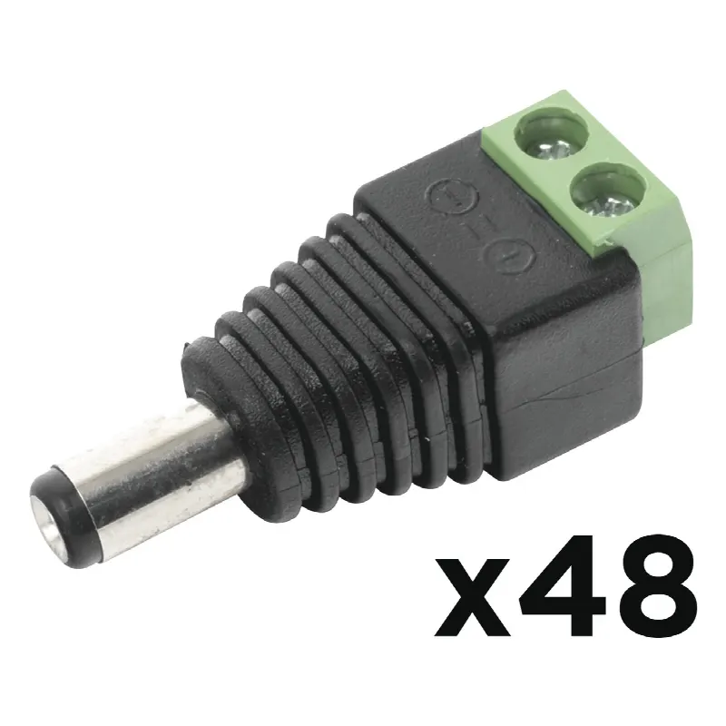 KIT DE 48 CONECTORES MACHO PARA ALIMENTACIÓN A 12 Vcc