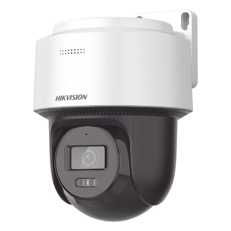 Domo PT IP 4 Megapixel / Lente 4 mm  / Dual Light (30 mts IR + 30 mts Luz Blanca) / ACUSENSE / Autoseguimiento en Humanos / PoE / IP66 / Micrófono y Bocina Integrado (Audio de Dos Vías) / Micro SD / Incluye Montaje de Pered