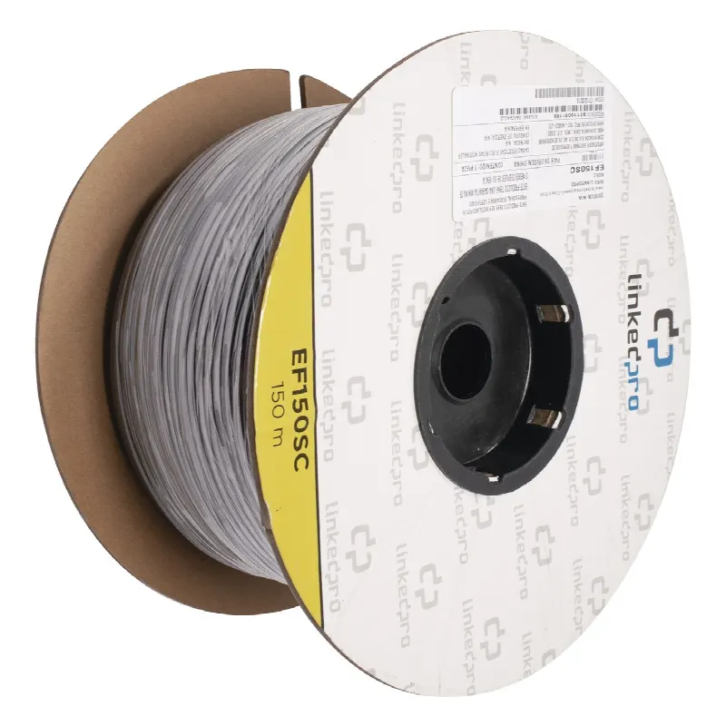 Carrete de Fibra Óptica Monomodo con conectores SC-SC Duplex, Reforzada con Kevlar, de 150 metros (492.13 ft)
