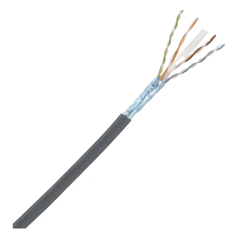 Bobina de Cable Blindado F/UTP de 4 Pares, Cat6A, Soporte de Aplicaciones 10GBase-T, LSZH (Libre de Gases Tóxicos), Color Negro, 305m (1000 ft) / Interior