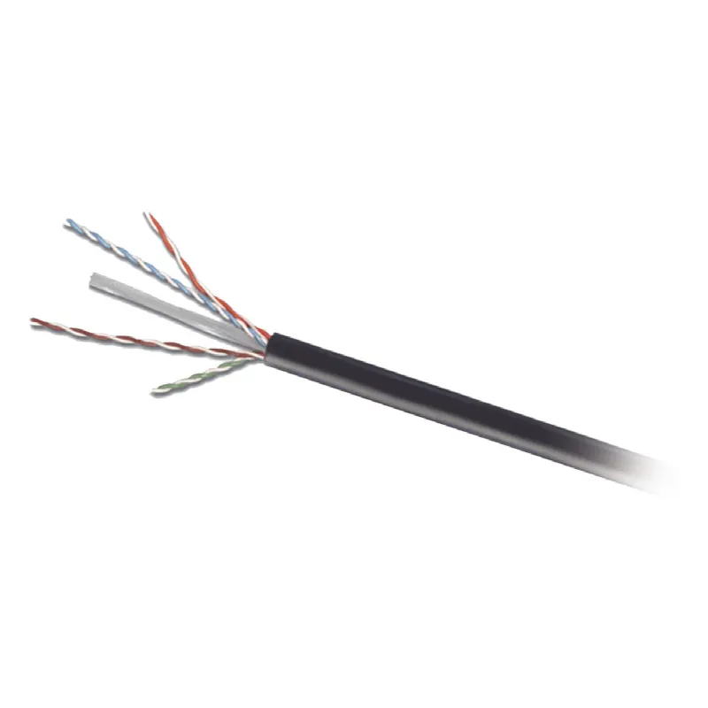 Bobina de Cable UTP de 4 Pares, Para Exterior con Gel, Cat6 (23 AWG), Industrial para Climas Extremos, Enterrado Directo, Color Negro, 305 m (1000 ft)