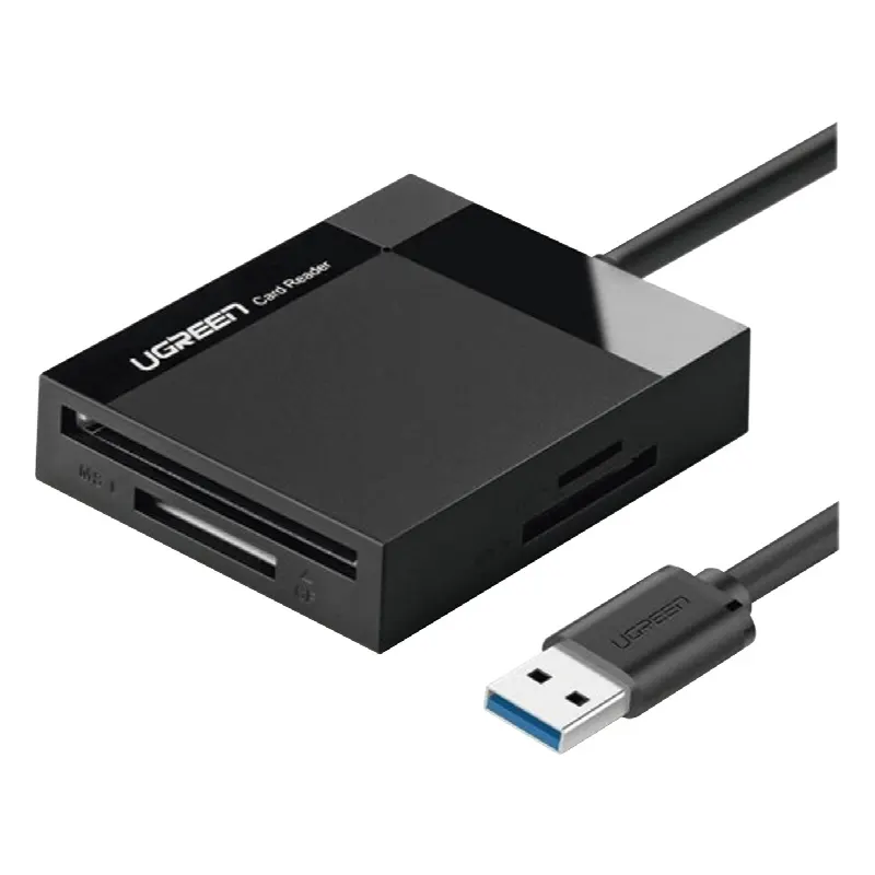 Lector de Tarjetas USB-3.0 Lector SD Compact Flash Card Reader Múltiple 4 en 1 Velocidad hasta 5 Gbps para Tarjetas de Memoria SD/Micro SD/TF/SDXC/SDHC/MMC/CFI/Ultra II CF/Extreme CF/MS