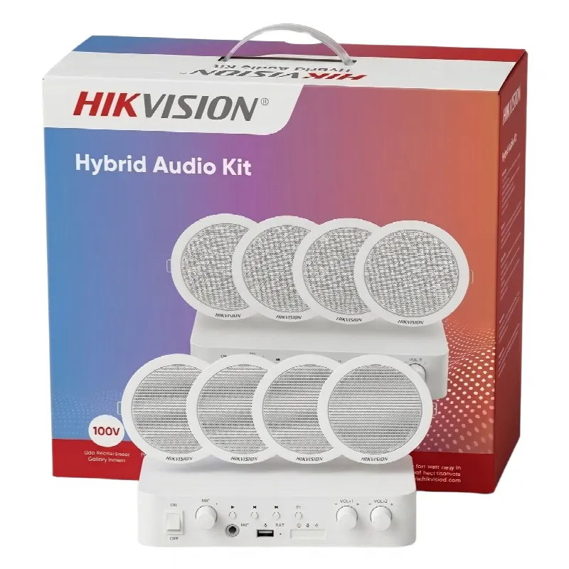 Kit de Audio / Amplificador Bluetooth / 4 Altavoces de Plafón / 60 W / Línea 100/70V / 96 dB