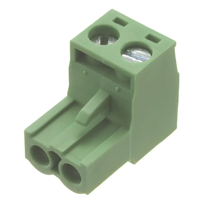 Conector Terminal de Alimentación / 2 Pines / Macho-Hembra / Polipropileno Aislante / Compatible Sistemas EPO / Verde